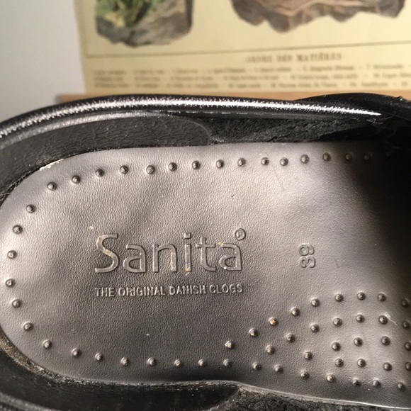 Santia Danish Clogs Black Leather US 8.5 or Euro 39 - Picture 7 of 8